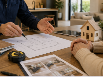 Client choisissant une entreprise de rénovation générale avec SEVOL
