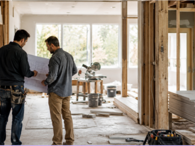 Étapes d’un chantier de rénovation avec gros œuvre, second œuvre et finitions
